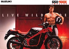 '86 GSX400X sales brochure, Japan